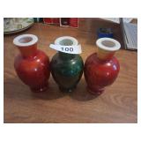 (3) Small Avon Vases
