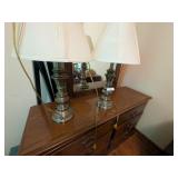 (2) Brass Like Lamps