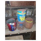 (8) Coffee Tins w/ (1) Lid