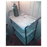 3-Tier Wheeling Rolling Plastic & Metal Cart -
