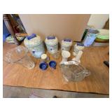 Canister Set, Glass Vase & Other -**