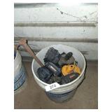 Bucket w/ Cordless Tool Battery Packs