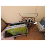 (2) Magazine Racks w/ Records & Other
