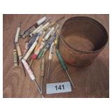Tin w/ Assorted Pocket Screwdrivers