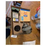 Oil Lamp, Ash Tray, Match Holder
