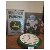 John Deere Clock & Metal Signs