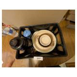 Vintage Platter, Brown Jar & Other