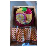 Plastic Summer Fun Plates & Drinking Glasses