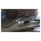 (3) Iron Rake Heads