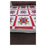 Hand Appliqued & Hand Stitched Vintage Quilt Top