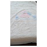 Chenille Baby Bedspread w/ Cat, Cutter Quality