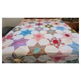 Six Point Star Quilt Top, Incomplete Project
