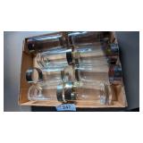 (8) Drinking Glasses w/ Silvertone Trim