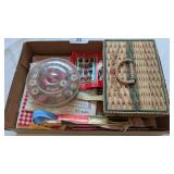 Vintage Sewing Basket, Craft Kits, Jingle Bells,