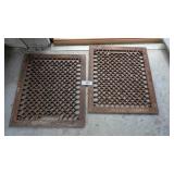 (2) Cast Iron Grates, ~16-1/2 x 18-1/2"