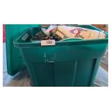 Christmas Decor in Tote w/ Lid