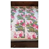 (2) Vintage Barkcloth Drapery Curtain Panels