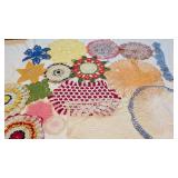 Colorful Hand Crocheted Doilies -**