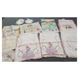 Vintage Embroidered Dresser Scarves & More