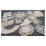 Crocheted Doilies, Dresser Scarf, Pieces