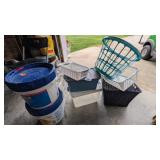 Miscellaneous Baskets + Empty Pool Chem Buckets