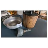 Heavy Ice Scoop, Mirro Aluminum Bowl w/ Handle &