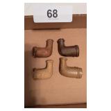 (4) Clay Pipes