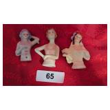 (3) Pin Cushion Half Dolls