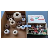 Old Buttons & Crochet Threads