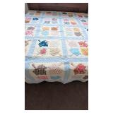 Hand Quilted & Hand Appliqued Maple Leaf Quilt