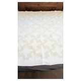 Vintage Hand Stitched, Hand Quilted Pastel Quilt