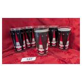 Set of (6) Santa Claus Christmas Glasses