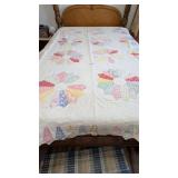 Vintage Hand Quilted Quilt