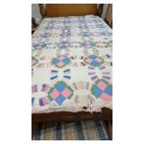Double Wedding Ring Hand Quilted Cutter Quilt