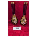 Purple Hand Painted Norleans Vases