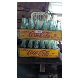 (2) Yellow Coca-Cola Crates w/