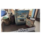 Ford, Standard, Quaker State Oil Cans