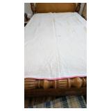 Hand Quilted Muslin Whole Cloth Quilt w/