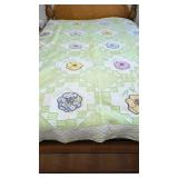 Hand Quilted Floral Applique Cutter Quilt