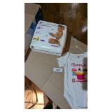 New Baby Onesie & Diapers (Unopened)