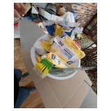 Basket w/ Wipes, Bug Spray, Spray Paint & Other