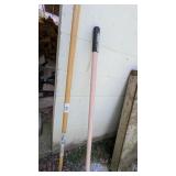 Push Broom & Garden Hoe