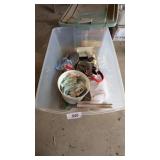 Tote w/ Lid Can Opener, Cutting Board & Other