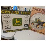 (2) Metal John Deere Signs