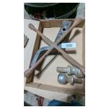 Drop Hitch, Tire Tool, & (2) Ball Hitches