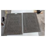 (2) The Union Bank Metal Signs 24 x 18