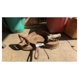 Cast Iron Skillet & (2) Sad Irons