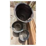 (3) Plastic Flower Pots