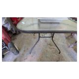 Patio Glass Top Table