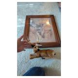 Home Interior Deer Figurine & Picture